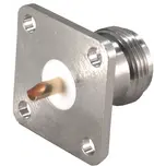 HUBER+SUHNER-23_N-50-0-23/133_NE RF-Steckverbinder Conn Type N 0Hz to 11GHz 50Ohm Solder Cup ST Flange Mount RCP Gold Over Nickel Single