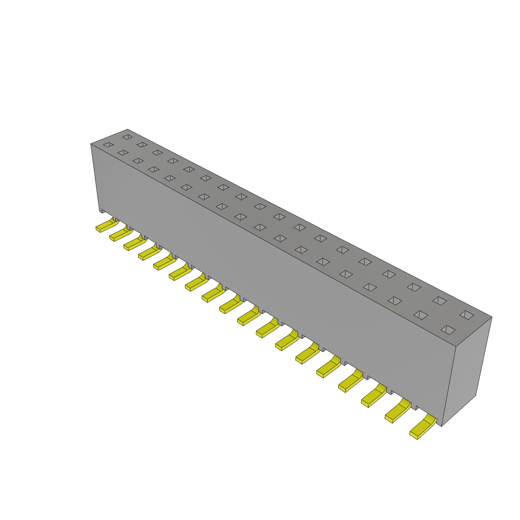 Samtec-SSW-118-22-S-D-VS Connector Headers and PCB Receptacles Conn Socket Strip SKT 36 POS 2.54mm Solder ST Top Entry SMD Tube