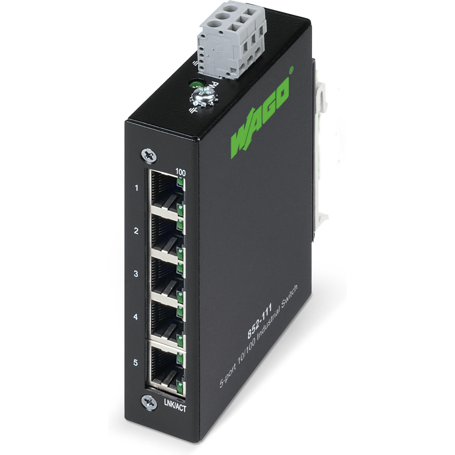 WAGO-852-111 Conmutadores Ethernet Ethernet Switch 5-Port 100Mbps Box