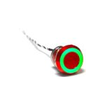 Bulgin Components PLC-MC25MCRGR Druckknopfschalter Switch Push Button ON (OFF) DPDT Flush Round Button 0.5A 24VDC Momentary Panel Mount Wire Lead Bulk