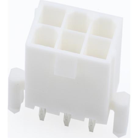 Molex-0039299067 Steckverbinderleisten und Leiterplattenbuchsen Conn Wire to Board HDR 6Power POS 4.2mm Solder ST Top Entry Thru-Hole Mini-Fit Jr Tray