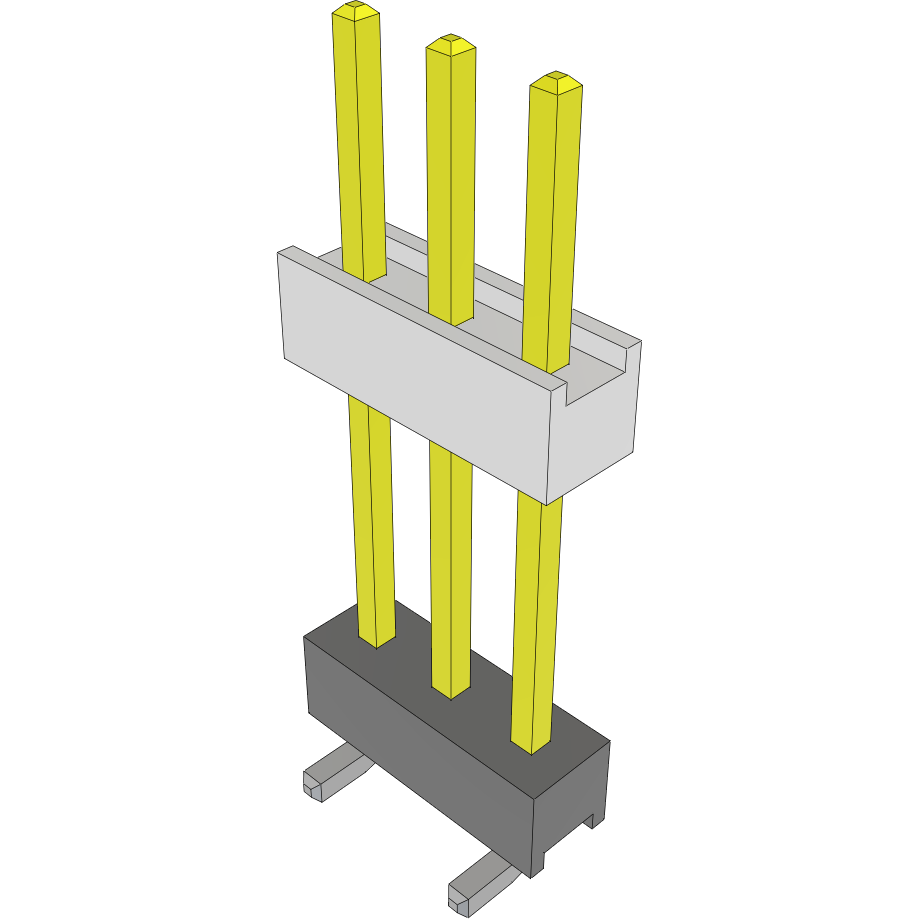 Samtec-HW-03-10-S-S-560-SM Steckverbinderleisten und Leiterplattenbuchsen Conn Board Stacker HDR 3 POS 2.54mm Solder ST Top Entry SMD Bulk