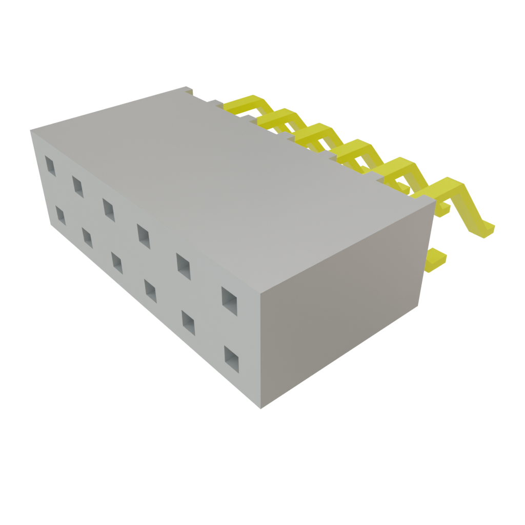 Samtec-SMH-106-02-S-D Connector Headers and PCB Receptacles Conn Socket Strip SKT 12 POS 2.54mm Solder RA Side Entry SMD Tube