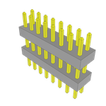 Conn Board Stacker HDR 16 POS 2mm Solder ST Top Entry Thru-Hole Bulk