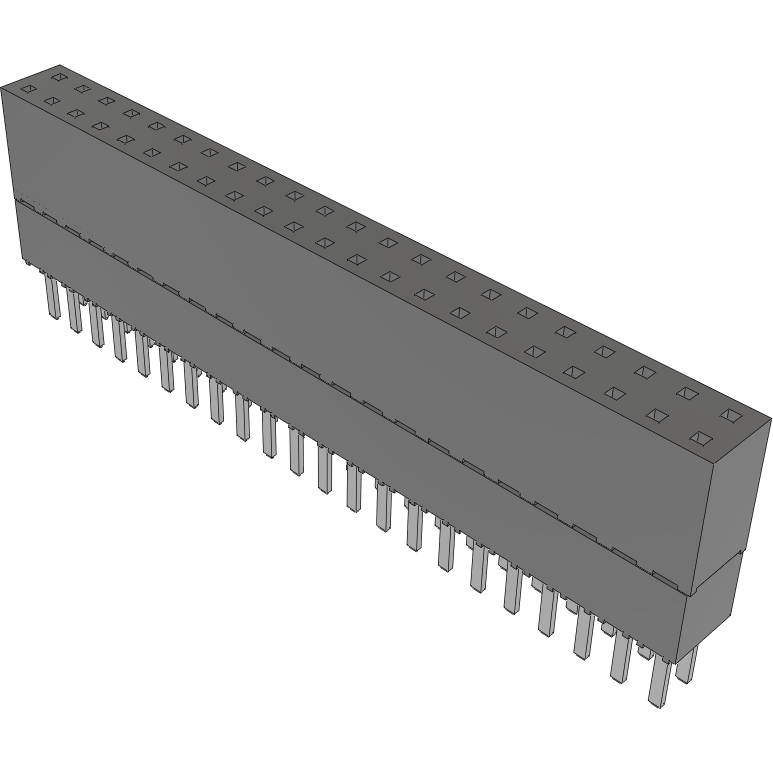 Samtec-ESW-122-23-S-D Steckverbinderleisten und Leiterplattenbuchsen Conn Elevated Socket SKT 44 POS 2.54mm Solder ST Top Entry Thru-Hole Tube