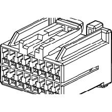 Molex-35563-1615 Carcaza de cables discretos de conector Conn Housing F 16 POS 2.5mm Crimp ST Cable Mount Gray Bag