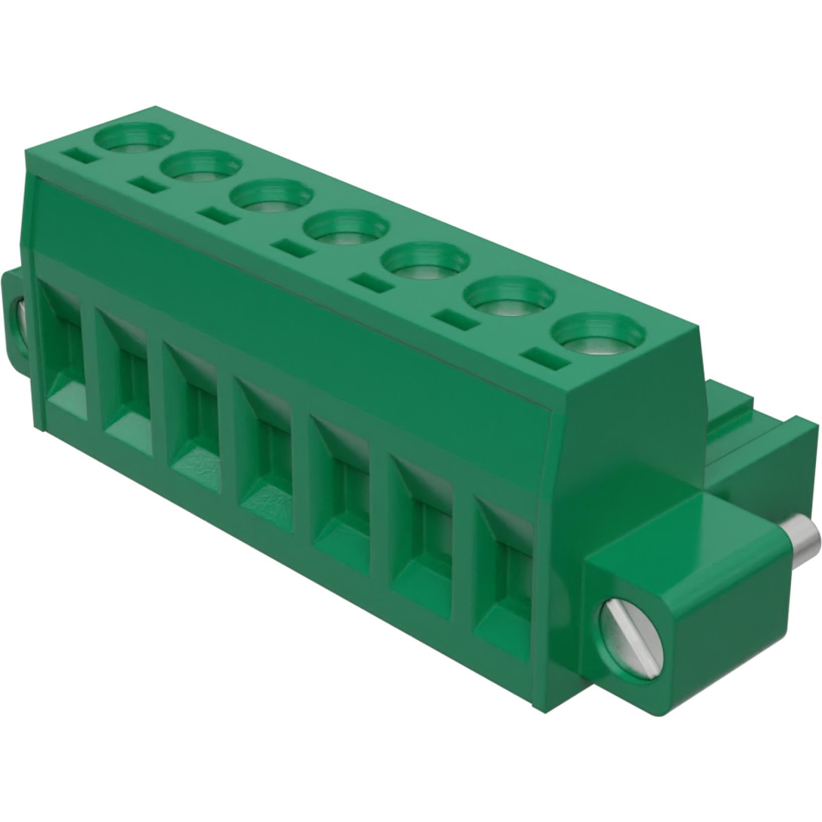 Molex-39524-5007 连接器接线板 Conn Eurostyle Block F 7 POS 5mm Screw RA Panel Mount 18A/Contact Eurostyle™