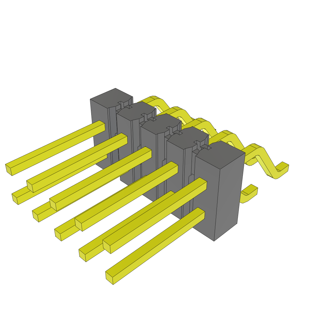 Samtec-SSM-105-F-DH Connector Headers and PCB Receptacles Conn Socket Strip SKT 10 POS 2.54mm Solder RA Side Entry SMD Tube