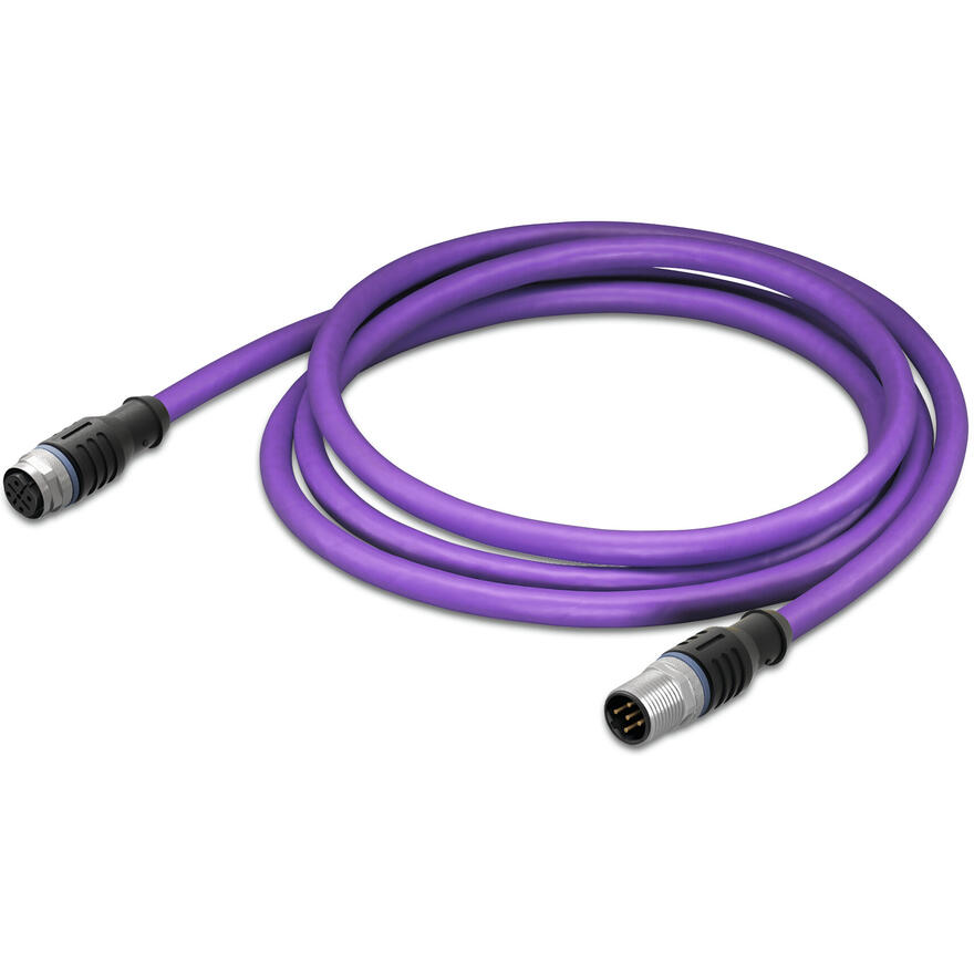 WAGO-756-1405/060-020 Andere Kabelbaugruppen M12 socket, straight, M12 plug, straight, 2.0 m