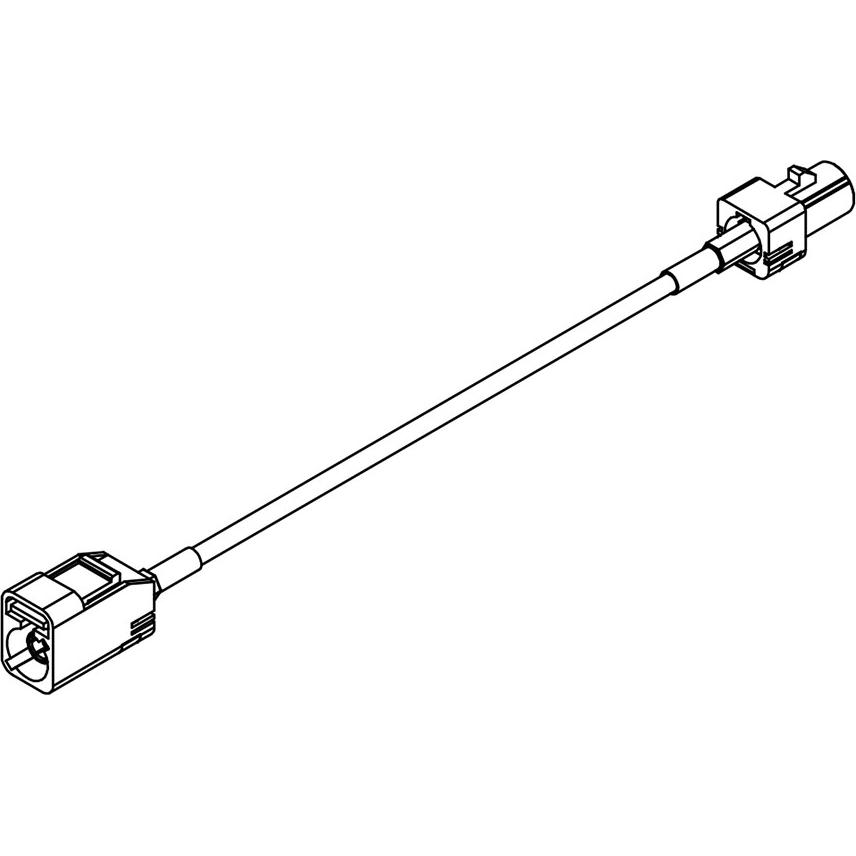 Molex-0897627365 Assemblage de câble coaxial Straight Plug Code C, Blue-to-FAKRA Straight Jack Code C, Blue, RG-316 Cable
