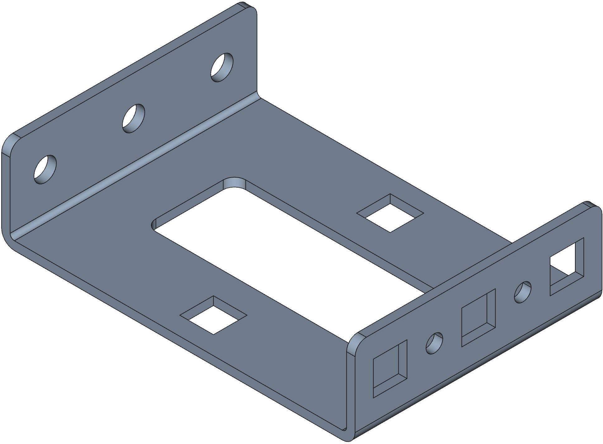 Hammond Manufacturing-HAK19800 null Rail Mounting Adaptor, Clear Zinc