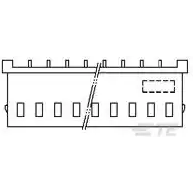 TE Connectivity-1470222-6 Einzeladersteckverbinder, Gehäuse Conn Housing RCP 6 POS 2.5mm Crimp ST Cable Mount Ivory Bag