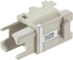 HARTING-09149212102 连接器配件 Connector Accessories Module Han® Domino M12 Cube, Large Tab, Polycarbonate Insert Pebble Gray