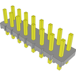 Conn Unshrouded Header HDR 16 POS 2.54mm Solder ST Top Entry Thru-Hole Bulk