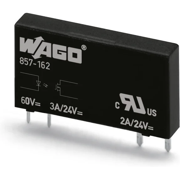 WAGO-857-162 Relè a stato solido Relay SSR 3mA 72V DC-IN 3A 30V DC-OUT 4-Pin Box