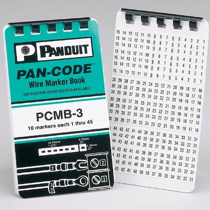 Panduit-PCMB-5 Kabelmarkierungen Cable Markers Pre-Marked Vinyl Cloth White