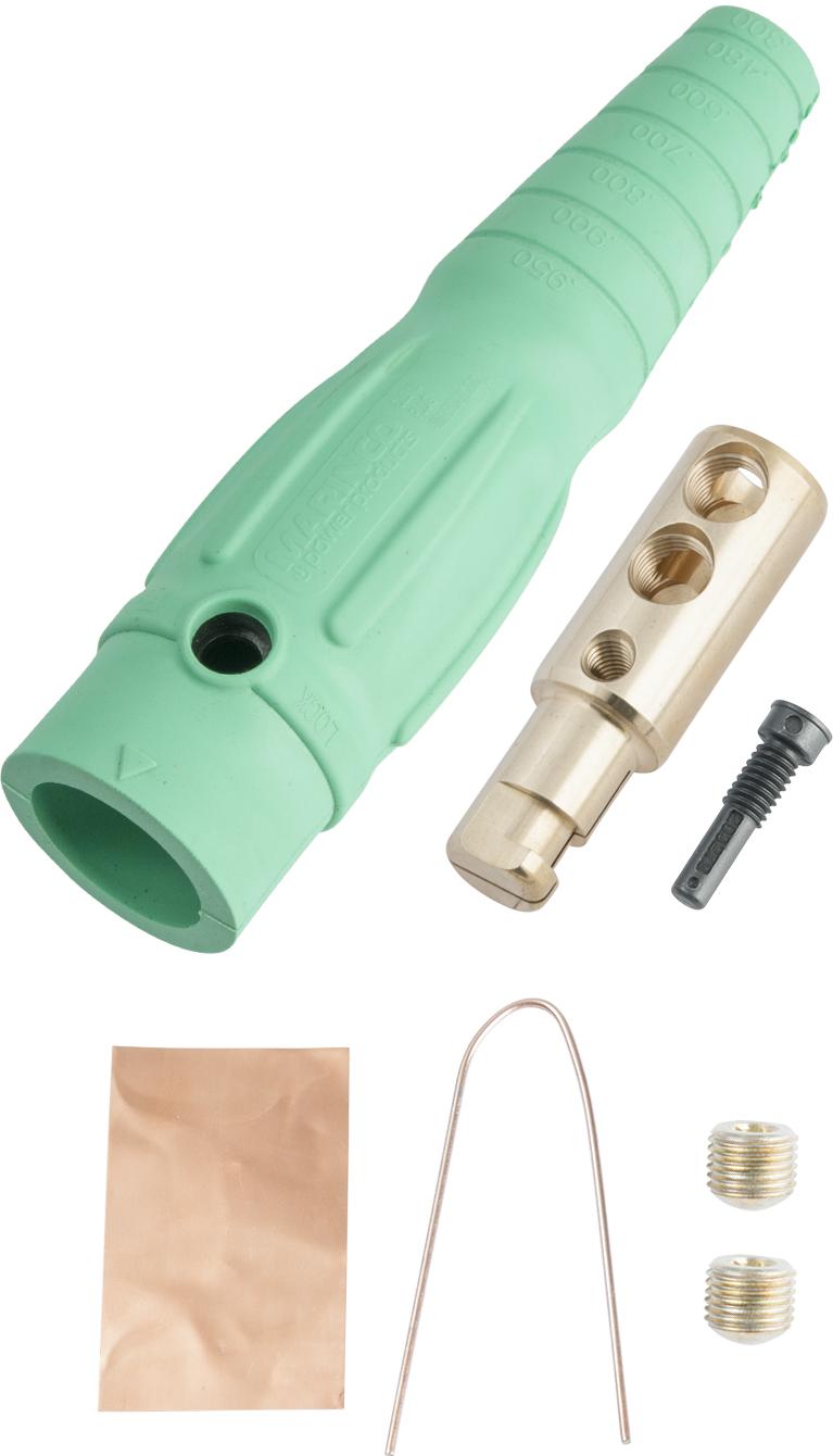 Marinco-CLS182MB-E Steckverbinder CLS Series Inline (400A / 600V) #6 - #2 AWG Male - Green (E)