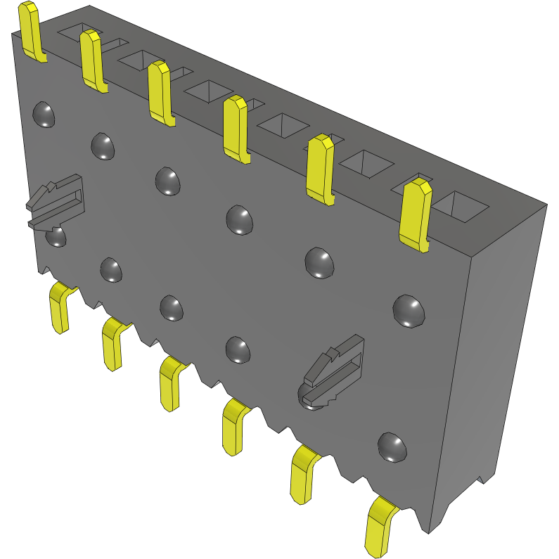 Samtec-SSM-106-T-SH-LC-TR Connector Headers and PCB Receptacles Conn Socket Strip SKT 6 POS 2.54mm Solder RA Side Entry SMD T/R
