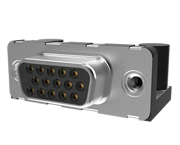 Amphenol Communications Solutions-CD15S13E4RL09LF Steckverbinder, D-Sub Conn D-Sub SKT 15 POS 2.28mm Solder RA Thru-Hole 15 Terminal 1 Port Tray