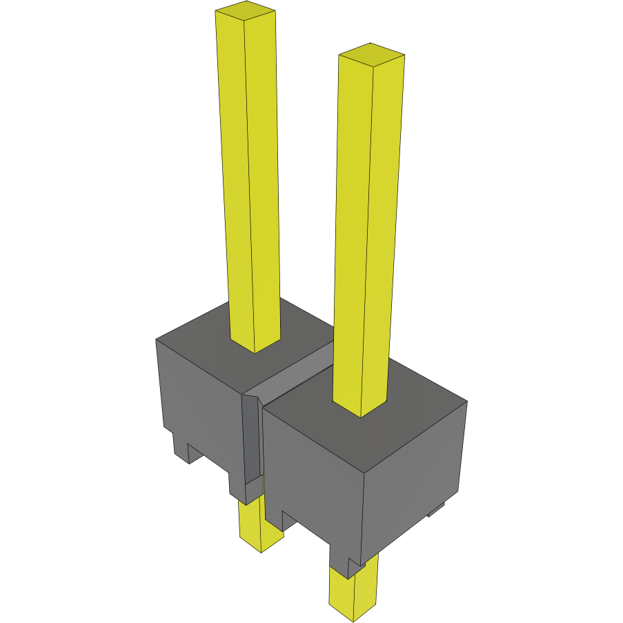 Samtec-MTSW-102-07-L-S-235 Embases de raccordement et réceptacles PCB Conn Unshrouded Header HDR 2 POS 2.54mm Solder ST Top Entry Thru-Hole Bulk