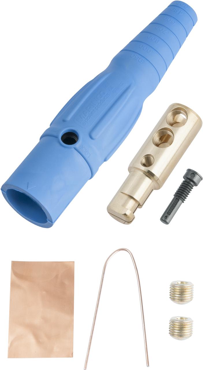 Marinco-CLS2MB-D Steckverbinder CLS Series Inline Single Pin Connector (400A / 600V) #6 - #2 AWG Male - Blue (D)