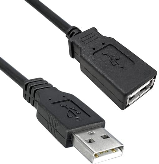 Qualtek Electronics-3021057-02M Cable Assembly USB Cable Assembly 1.907m USB 2.0 Type A to USB 2.0 Type A 4 to 4 POS F-M 24AWG/28AWG