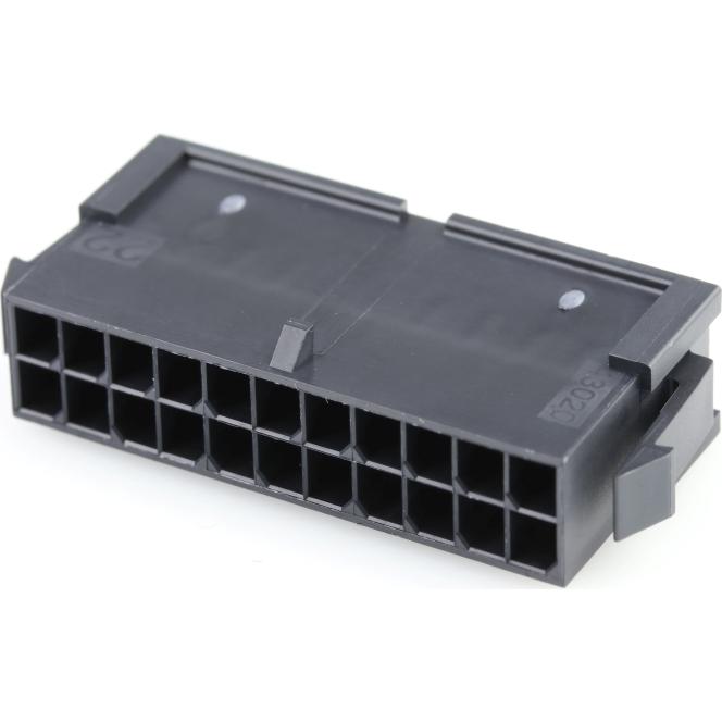 Molex-43020-2200 Connector Discrete Wire Housing Conn Housing PL 22 POS 3mm Crimp ST Cable Mount Black Micro-Fit 3.0™ Bag