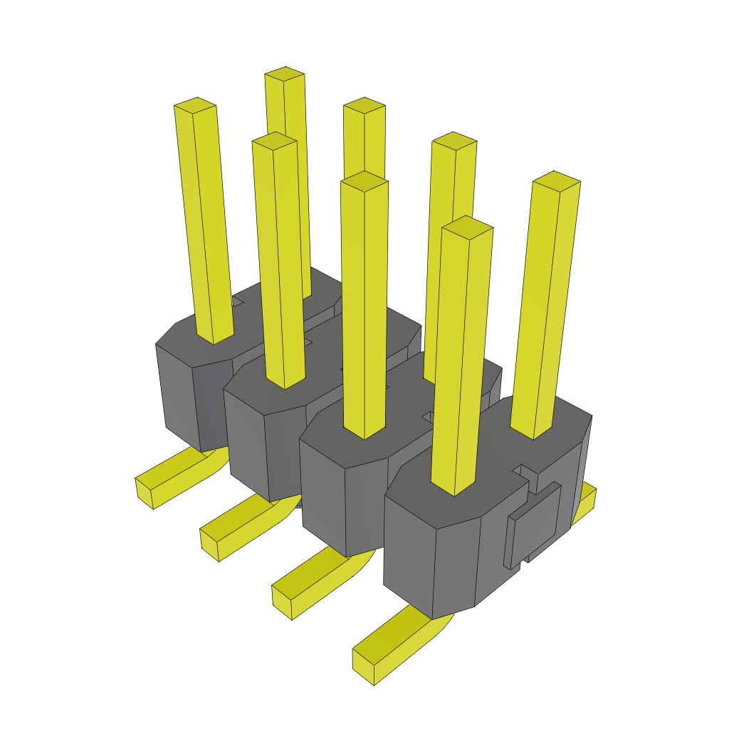 Samtec-TSM-104-01-F-DV-A Connector Headers and PCB Receptacles Conn Unshrouded Header HDR 8 POS 2.54mm Solder ST Top Entry SMD Tube