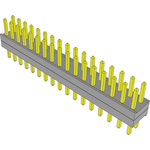 Conn Board Stacker HDR 34 POS 2mm Solder ST Top Entry Thru-Hole Bulk