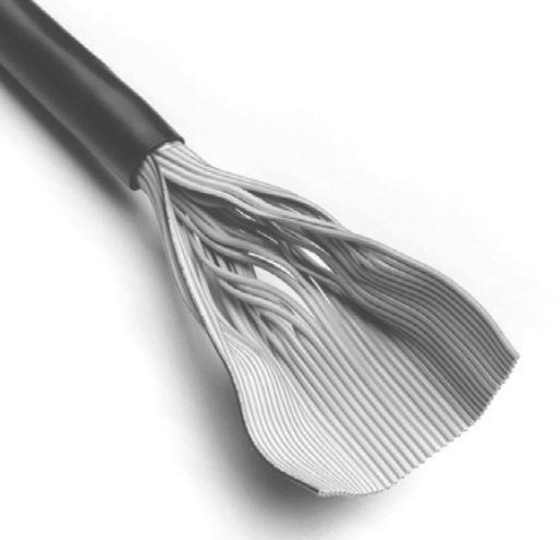 3M-3758/14SF 扁平电缆 Round Flat Cable 14Conductors 26AWG 6.9mm 300V Black 83.82m Box