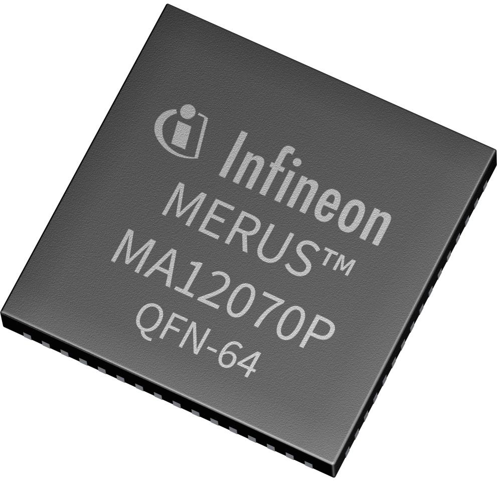 Infineon Technologies AG-MA12070PXUMA1 音频放大器 MA12070PXUMA1 Infineon Technologies AG Audio Amplifiers Speaker 4-CH Stereo 160W Class-AB 64-Pin QFN EP T/R - Arrow.com