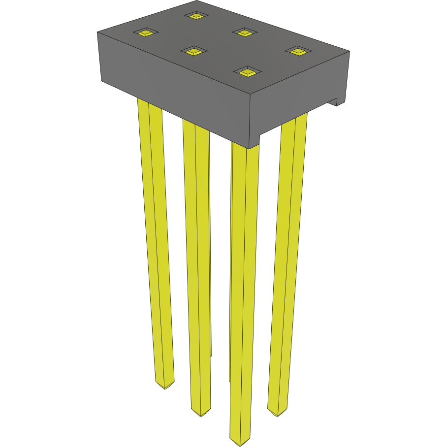 Samtec-MTMM-103-10-G-D-000 Cabezales del conector y receptáculos PCB Conn Unshrouded Header HDR 6 POS 2mm Solder ST Top Entry Thru-Hole Bulk