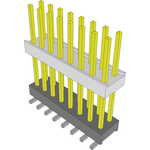 Conn Board Stacker HDR 16 POS 2.54mm Solder ST Top Entry SMD Tube