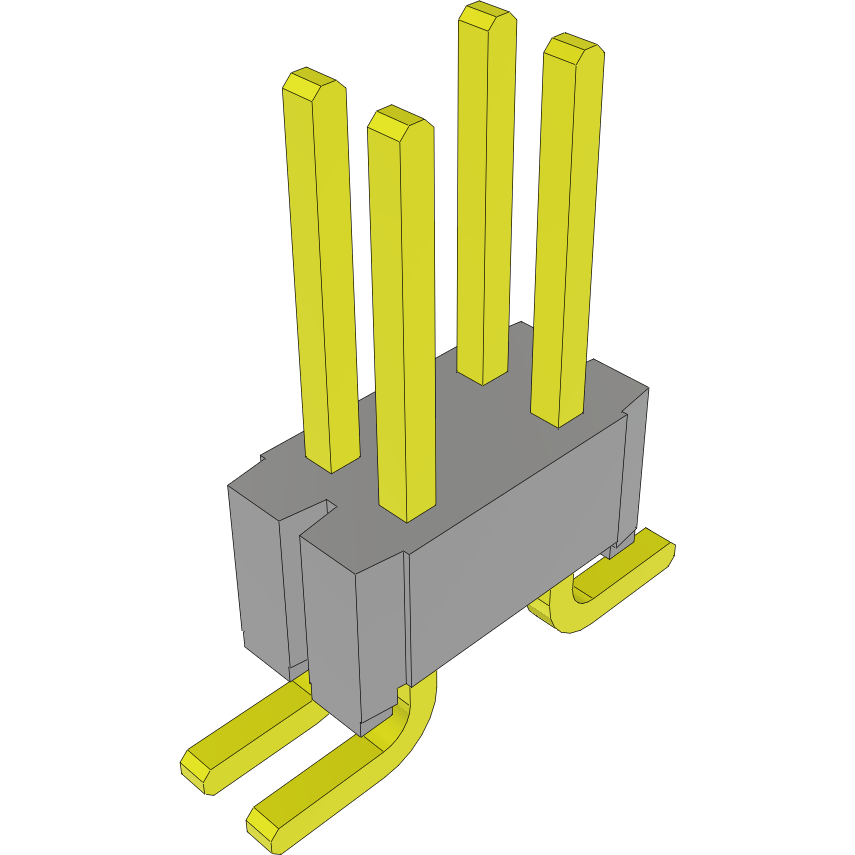 Samtec-HTMS-102-51-T-D-SM Connector Headers and PCB Receptacles Conn Unshrouded Header HDR 4 POS 1.27mm Solder ST Top Entry SMD Bulk