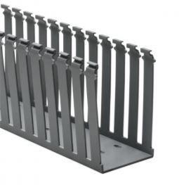 HellermannTyton-181-35005 配线槽 Wiring Ducts Slotted Rectangular without Cover Mounting Holes Polyvinyl Chloride Gray Carton