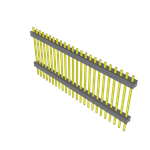 Conn Board Stacker HDR 24 POS 2.54mm Solder ST Top Entry Thru-Hole Bulk