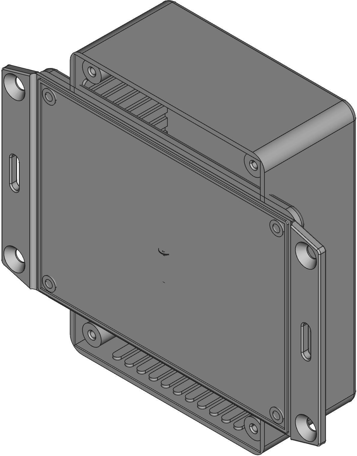 Hammond Manufacturing-1591SF2SGY Scatole, contenitori e rack Light Gray Acrylonitrile Butadiene Styrene Flange Mount General Purpose Enclosure
