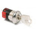 C&K-Y200AA 2 C 8 03 N B Schlüsselschalter Switch Key Lock ON ON ON DP3T 45° Flat Key 20VAC 20VDC 0.4VA Solder Lug Panel Mount
