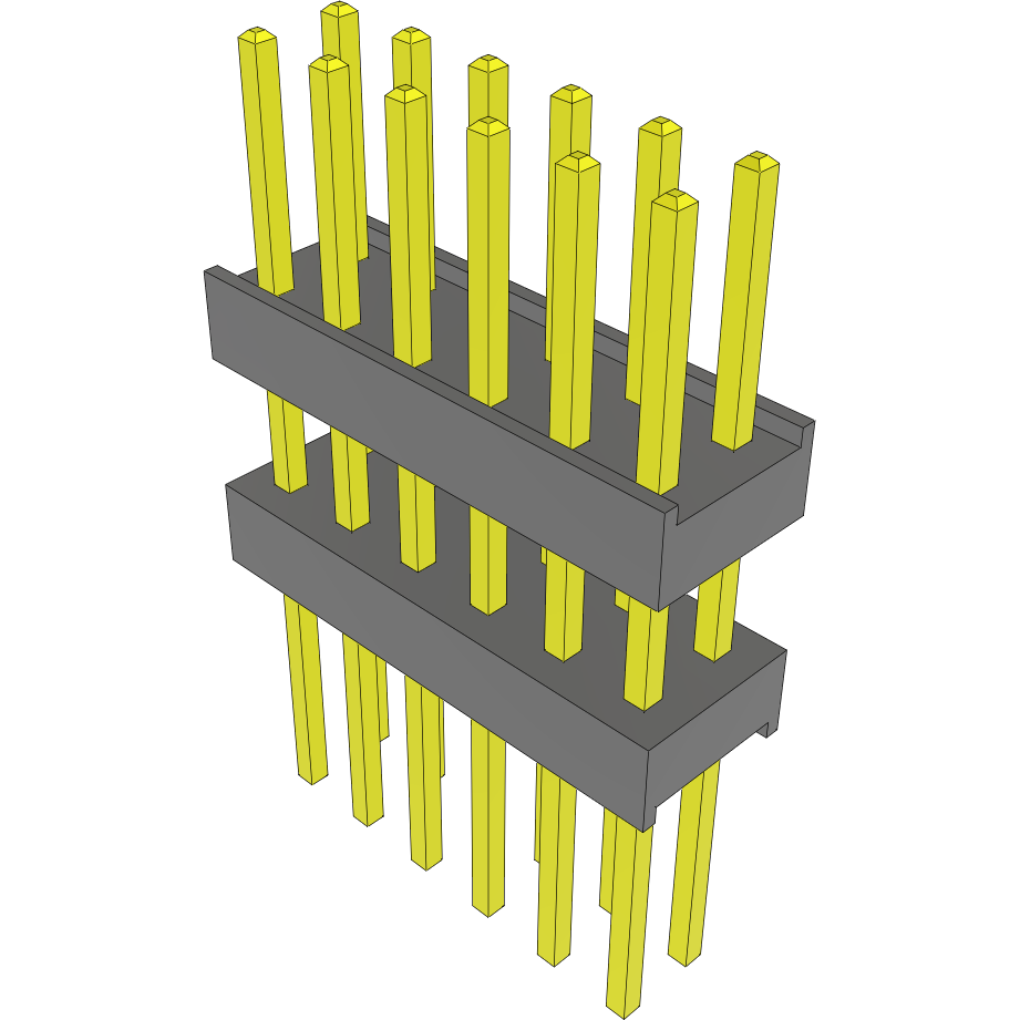 Samtec-EW-06-11-T-D-355 连接器插头及 PCB 插座 Conn Board Stacker HDR 12 POS 2.54mm Solder ST Top Entry Thru-Hole Bulk