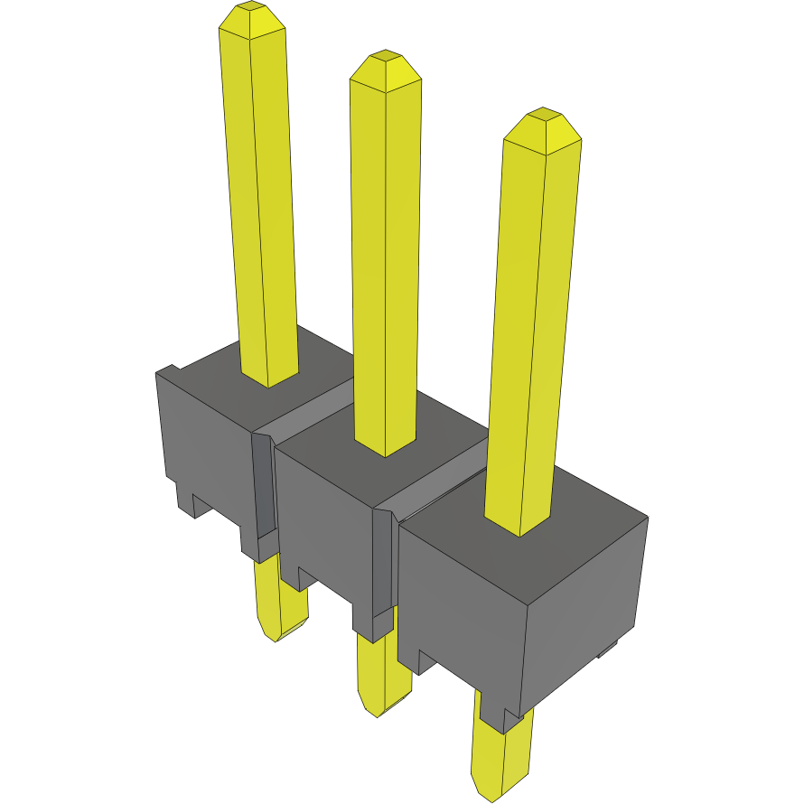 Samtec-TSW-103-23-L-S Connector Headers and PCB Receptacles Conn Unshrouded Header HDR 3 POS 2.54mm Solder ST Top Entry Thru-Hole Bulk