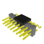 Conn Unshrouded Header HDR 16 POS 2.54mm Solder RA Side Entry SMD Tube