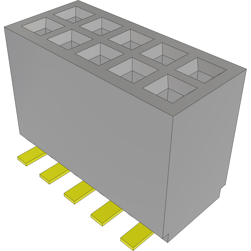 Samtec-SFMC-105-L2-S-D-TR Connector Headers and PCB Receptacles Conn Socket Strip SKT 10 POS 1.27mm Solder ST Top Entry SMD T/R