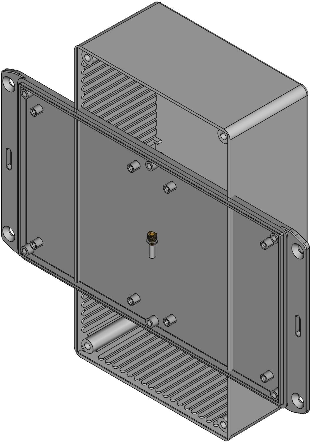 Hammond Manufacturing-1591EFLGY Boîtes, boîtiers et supports Light Gray Acrylonitrile Butadiene Styrene Flange Mount General Purpose Enclosure