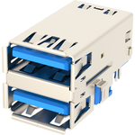 Amphenol Communications Solutions-GSB3115371RF9HR Connector USB Conn USB 3.0 Type A RCP 18 POS 2.5mm/2mm Solder RA Thru-Hole 18 Terminal 2 Port T/R
