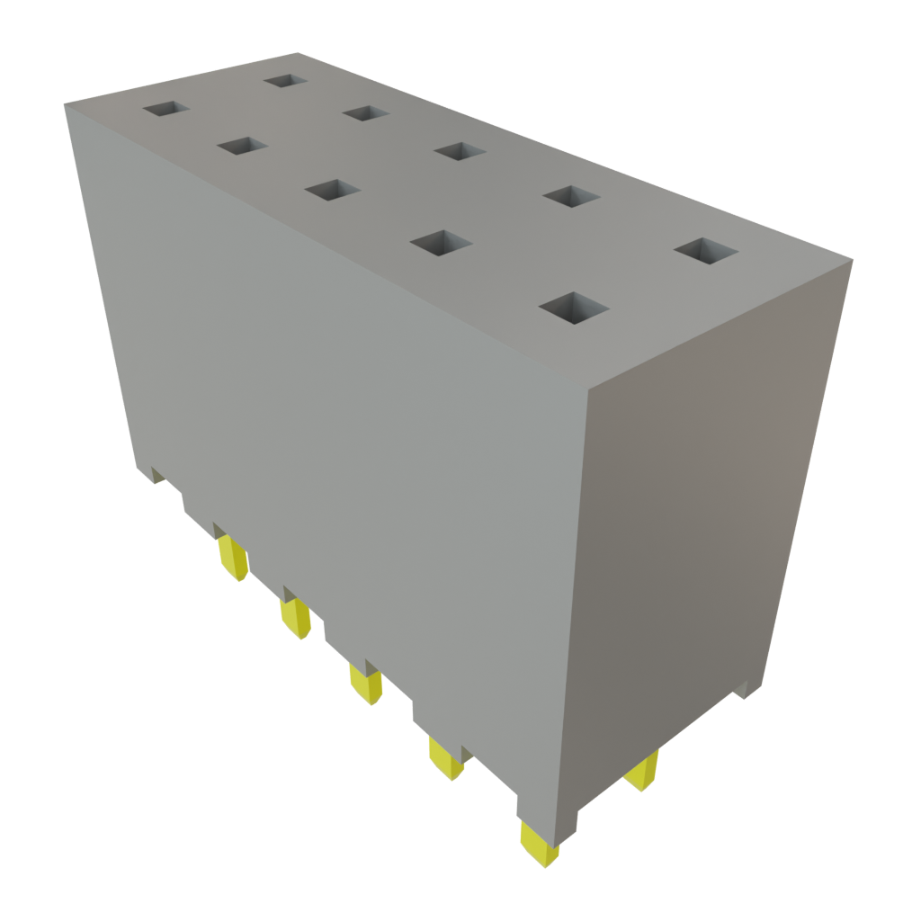 Samtec-SQW-105-01-L-D Connector Headers and PCB Receptacles Conn Socket Strip SKT 10 POS 2mm Solder ST Top Entry Thru-Hole Tube