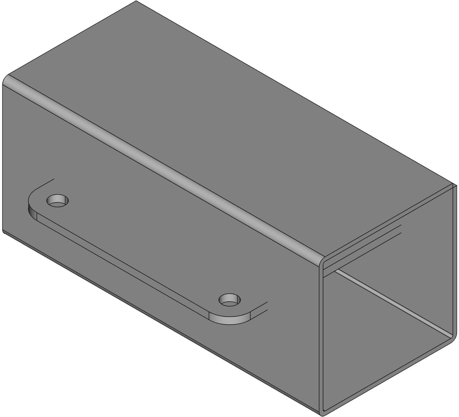 Hammond Manufacturing-1487BM6 Accessori per cavi Cable Accessories Nipple Rectangular Steel Gray