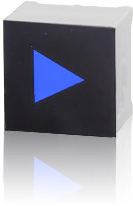 Visual Communications-CTHS15CIC06ARROW Bouton commutateur poussoir Switch Push Button OFF ON SPST Flush Square Button Thru-Hole PC Pins Tray