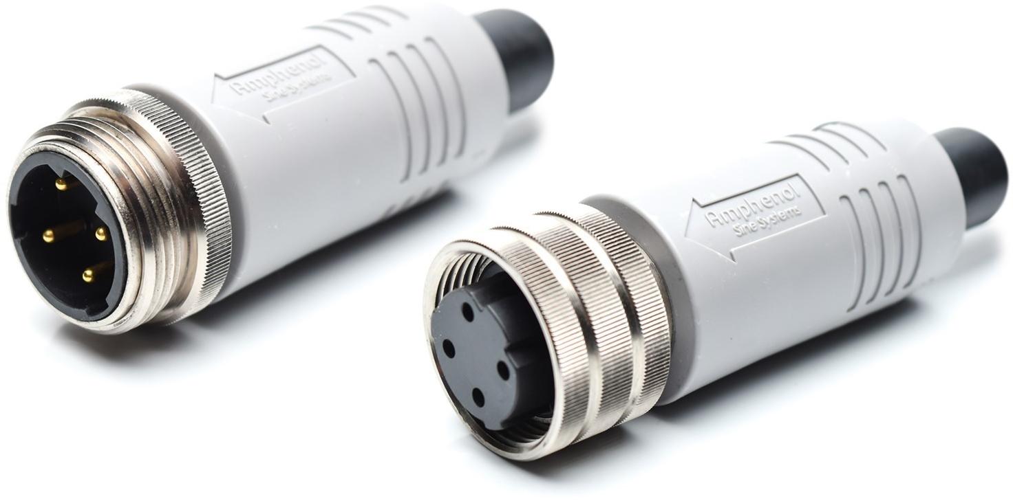 Amphenol-P31387-M3 Cable Assembly AC Power M29 Power Cable, Male Straight to Female Straight, Shielded 12AWG, TPE