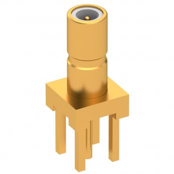 Radiall-7209-1511-050 射频连接器 Conn SSMB RCP 0Hz to 12.4GHz 50Ohm Solder ST Thru-Hole Gold