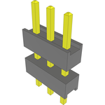 Conn Board Stacker HDR 3 POS 2.54mm Solder ST Thru-Hole Bulk